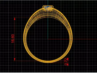 ELEGANT GRADIENT HEART SOLITAIRE RING FILE ITEM 28 Free 3D print model