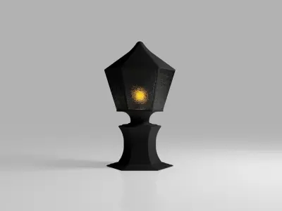 Nice looking lantern for Games Free low-poly 3D model