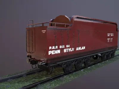 Train Hopper car Low-poly 3D model Low-poly 3D model purchase