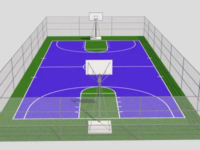 Sports Ground Pack Low-poly 3D model