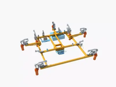Industrial Equipment 44 - Car Front Floor Fixture 3D model