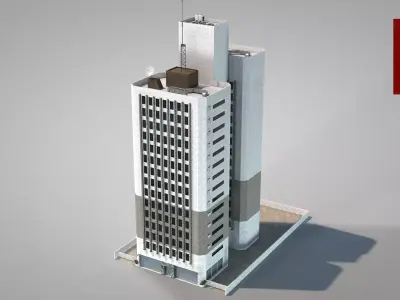 Apartment Building Floors 14 3D model