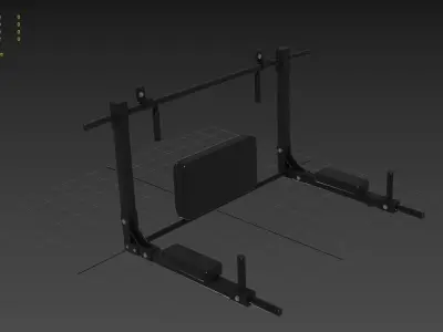 WM Pull Up Bar01 B Low-poly 3D model