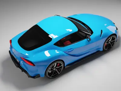 TOYOTA SUPRA MK5 BLUE 3D model
