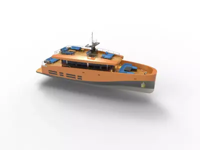 yacht luxury grade A kokonuts 3D model