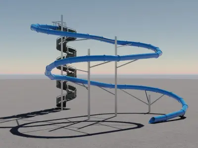 Water Slide 3D model Low-poly 3D model purchase