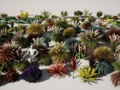YarovoiPlantsPack plants and grasses Low-poly 3D model