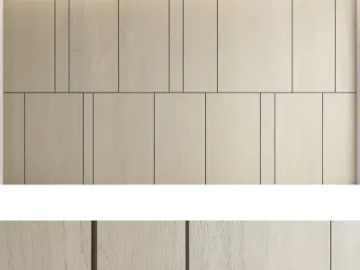 Decorative wall panel set 6 3D model