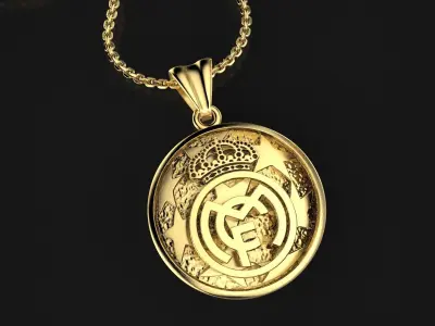Real Madrid Necklace Campeone Champions League Pendant 3D print model
