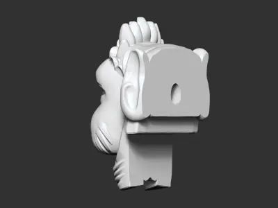 wall-mounted fountain 3D print model