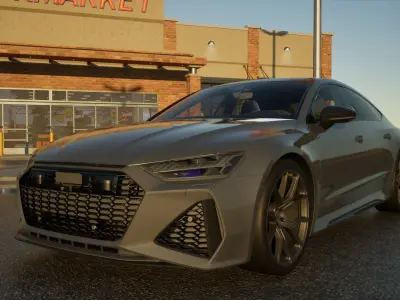 Audi RS7 C8 Low-poly 3D model