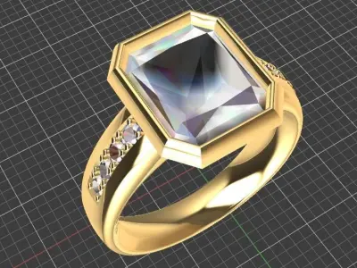 bezel ring Free 3D model