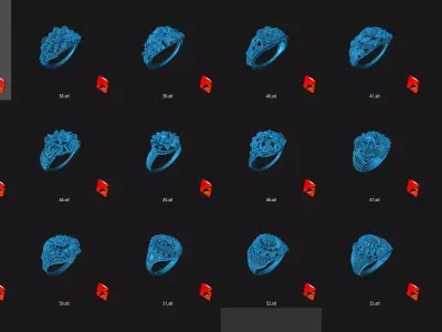 100 PLUS TURKISH RING STL READY TO PRINT 3D print model