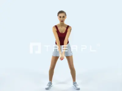 Aspiration 15E Digging Sports Volleyball Woman Low-poly 3D model