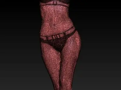 Sexy woman in a swimsuit posing  199 Low-poly 3D model