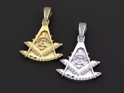 sun face pendant 3D print model