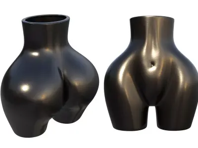 Female Body Desk Organizer 3D model 3D model