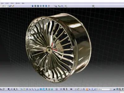 SPEEDLINE PRO ALLOY WHEEL Silver  3D model