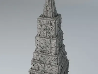 Sci Fi Shapes - Dystopia Building 6 Low-poly 3D model
