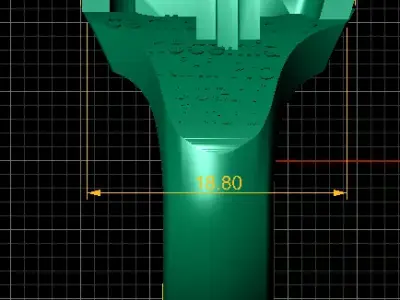 Golden Gothic Skull Ring with Ruby Eyes 3D print model