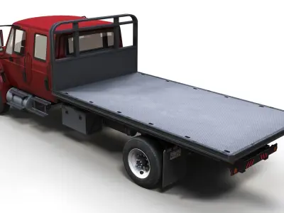 Durastar crewcab flatbed truck Low-poly 3D model