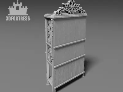 Antique Gothic Cabinet 3D print model