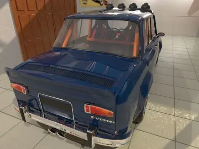 Renault 8s Gordini rally 3D model