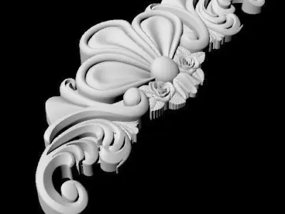 Central decor ornament for furniture 3D model 280