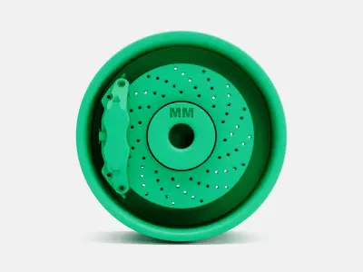 15x8 Cragar Nomad Wheel and Brake 3D print model