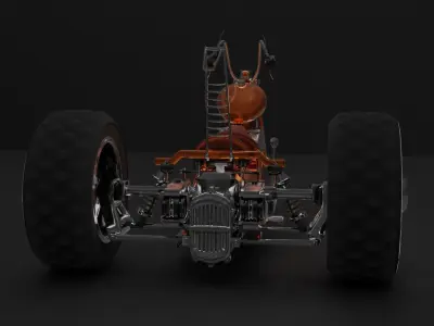 Trike Custom Motorcycle 3D model
