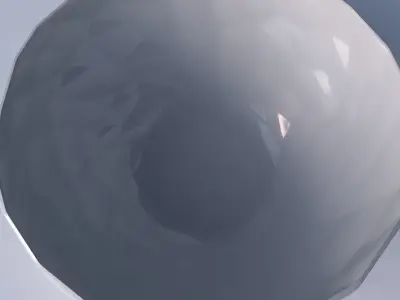 Bowl wide with crystal dents 3D print model
