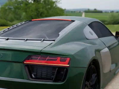 Audi R8 V10 plus Low-poly 3D model