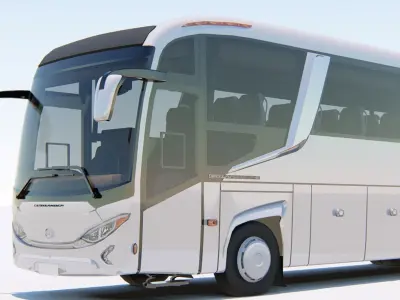 Indonesian Bus evolander  Low-poly 3D model
