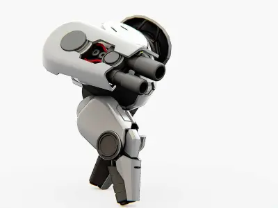 COMBAT DROID X-250 Rigged for Unreal Engine - Unity - MIXAMO  3D model