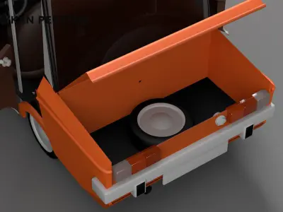 Car Taxi 3D model