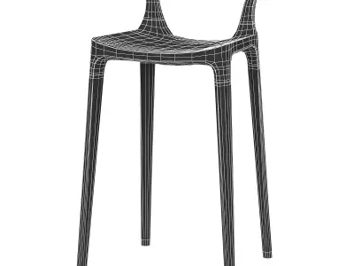 max elka stool  premium 3d model Low-poly 3D model