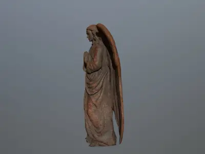 Angel Statue 04 Low-poly 3D model
