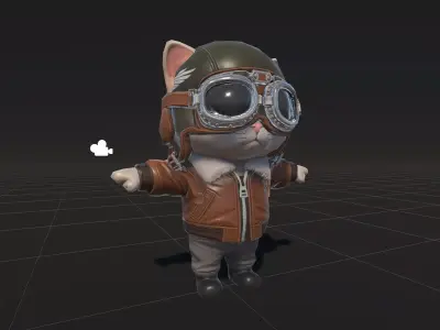 Cat3Pack2 Low-poly 3D model