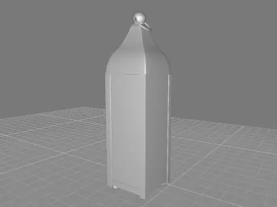 Glass and Metal Lantern 3D model