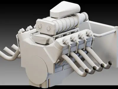 13 Industrial Engines- Vol 05- High detail 3d models Low-poly 3D model