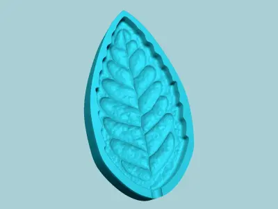 Peppermint Leaf Mold - Artificial Herb Molding Tool 3D print model