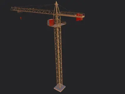 Lifting Industrial Crane  Optimized for Unreal Engine And Unity Low-poly 3D model