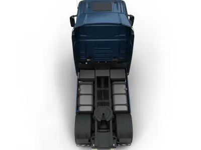 Realistic truck Low-poly 3D model