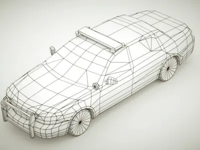 Police Sedan v1 Low-poly 3D model