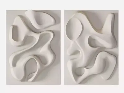 Wall Decor Set 03 3D Model Collection