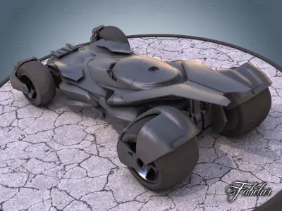 Bat vehicle 01 Low-poly 3D model