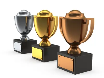 Trophy cups 3D model