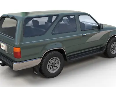 Toyota 4Runner 2 door Low-poly 3D model