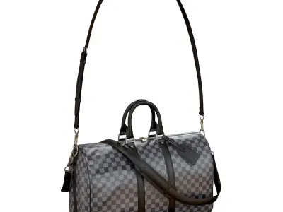 Louis Vuitton Bag Keepall Bandouliere 45 Damier Cobalt Low-poly 3D model