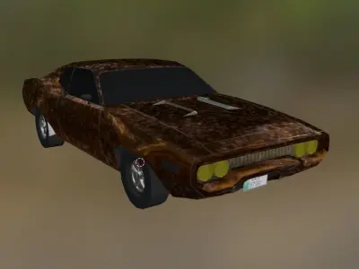 Low poly Plymouth GTX 1970 Low-poly 3D model